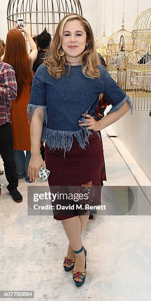 Katy B attends the Sophia Webster SS17 Presentation during London Fashion Week at Elms Lesters Gallery on September 19, 2016 in London, England.