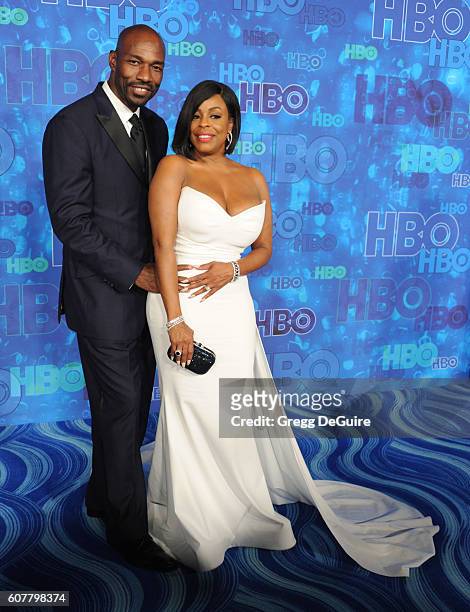Niecy Nash and husband Jay Tucker arrive at HBO's Post Emmy Awards Reception at The Plaza at the Pacific Design Center on September 18, 2016 in Los...