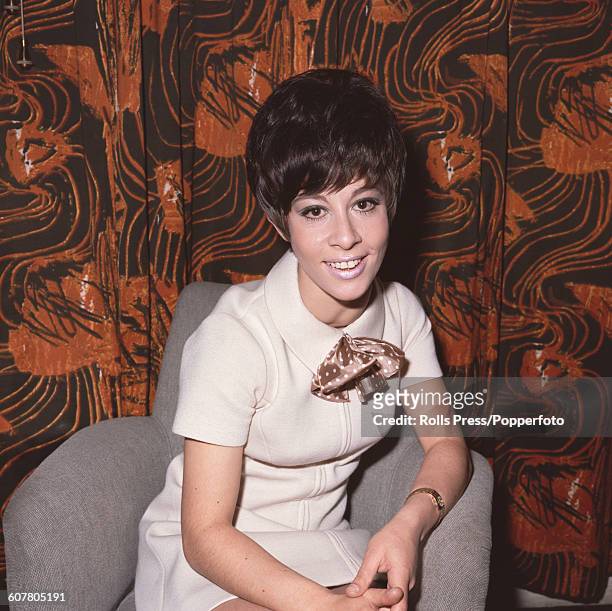 English singer and actress, Helen Shapiro pictured wearing a pussy bow dress in September 1968.