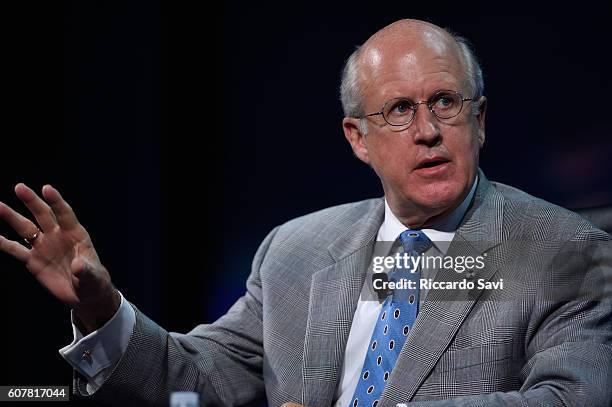 Former U.S. Comptroller General Hon. David M. Walker speaks at the 2016 Concordia Summit - Day 1 at Grand Hyatt New York on September 19, 2016 in New...