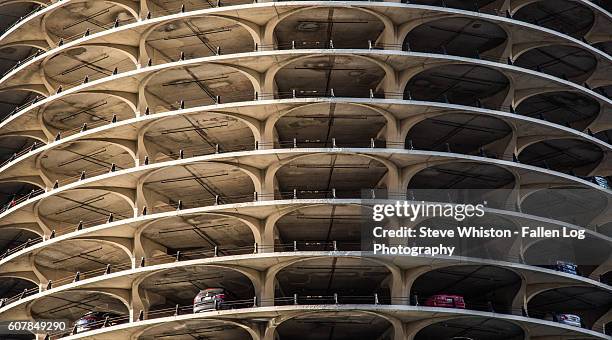 downtown chiacago parking garage - parking log stock pictures, royalty-free photos & images