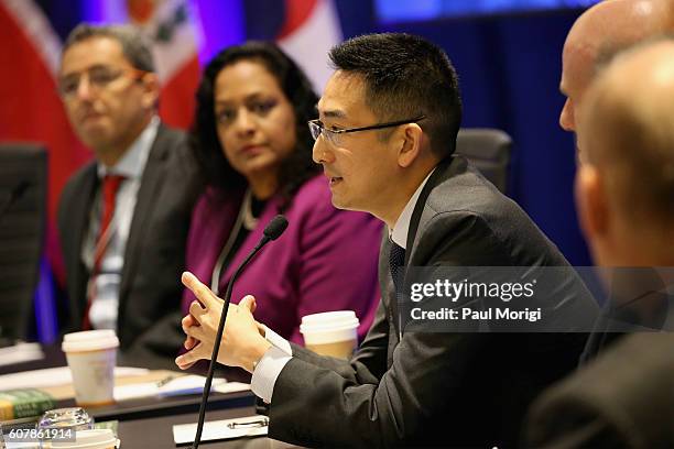 Vice President of Strategy and Business Development, Xylem Inc. Albert Cho speaks at the 2016 Concordia Summit - Day 1 at Grand Hyatt New York on...