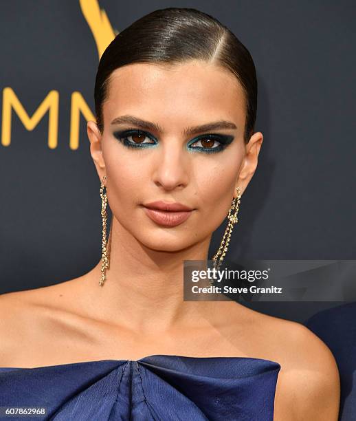 Emily Ratajkowski arrives at the 68th Annual Primetime Emmy Awards at Microsoft Theater on September 18, 2016 in Los Angeles, California.
