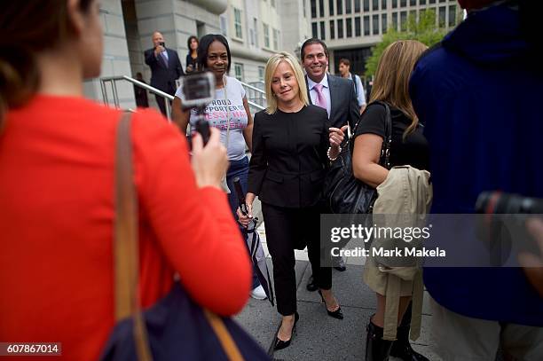 Bridget Anne Kelly, the former Deputy Chief of Staff to New Jersey Governor Chris Christie, departs the Martin Luther King, Jr. Federal Courthouse...