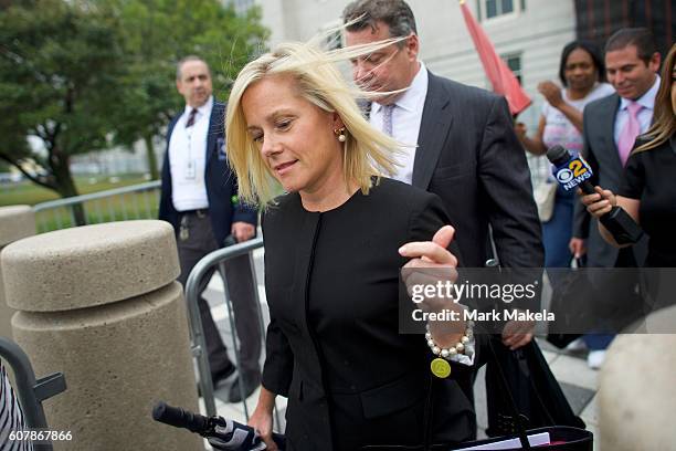 Bridget Anne Kelly, the former Deputy Chief of Staff to New Jersey Governor Chris Christie, departs the Martin Luther King, Jr. Federal Courthouse...