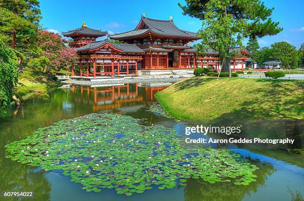 byodo-in - byodo in temple kyoto stock pictures, royalty-free photos & images