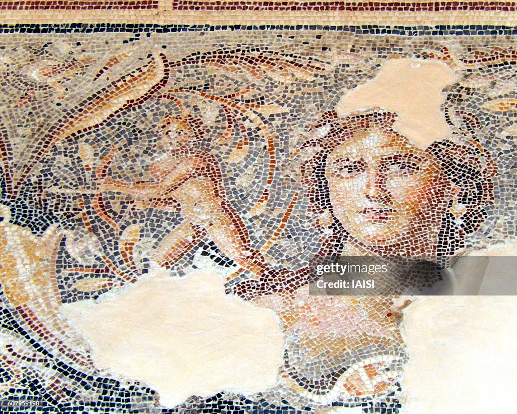 The Mona Lisa of the Galillee, a 2th century CE mosaics in Sepphoris/ Zippori/ Tzippori National Park