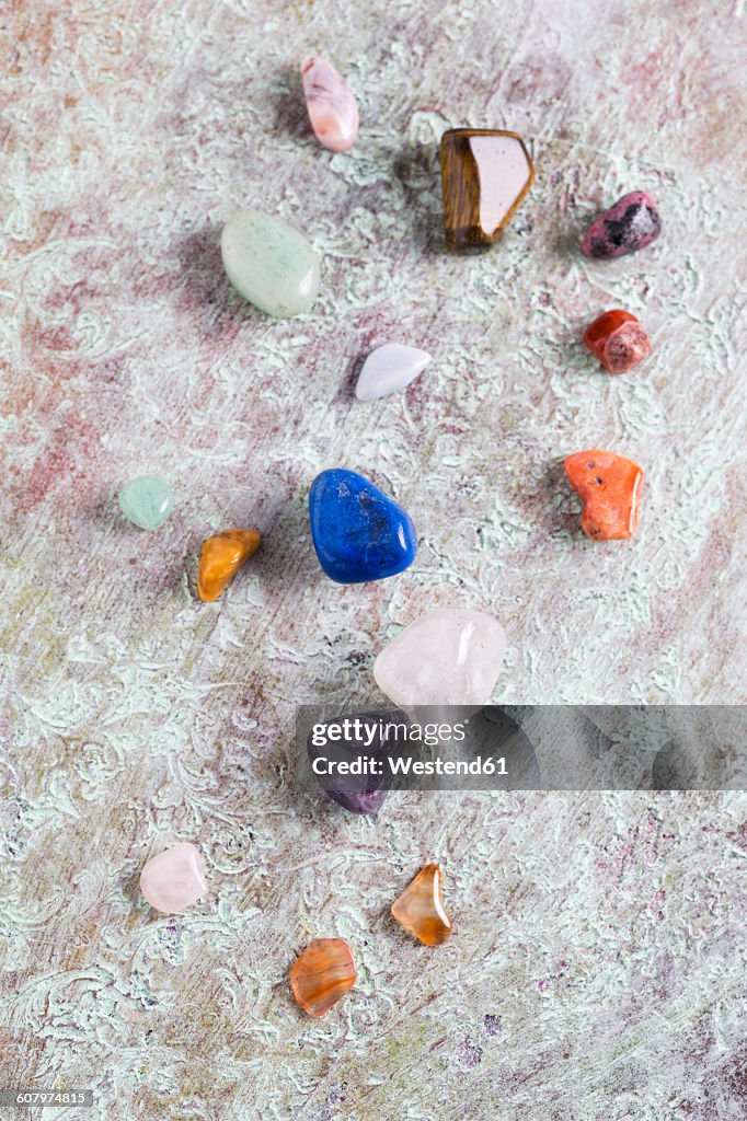 Different semiprecious stones