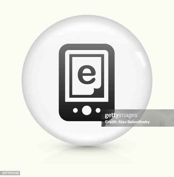 online book icon on white round vector button - reading email stock illustrations
