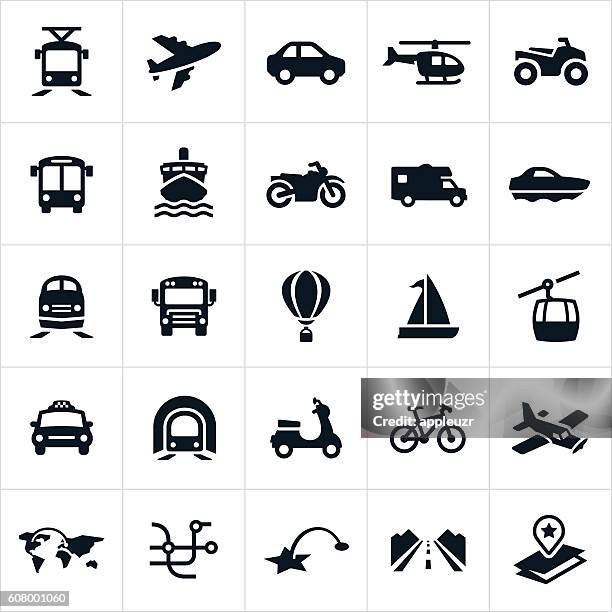 transportation icons - 交通方式 幅插畫檔、美工圖案、卡通及圖標