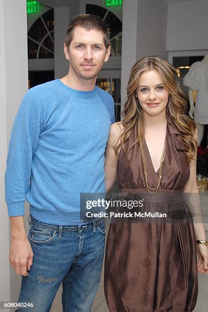 Christopher Jarecki and Alicia Silverstone attend Stella McCartney's Store Christmas Lighting Hosted By Kanye West at Beverly Hills on December 5,...