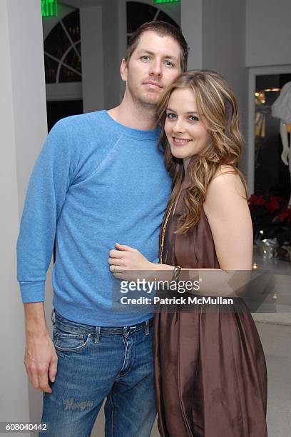 Christopher Jarecki and Alicia Silverstone attend Stella McCartney's Store Christmas Lighting Hosted By Kanye West at Beverly Hills on December 5,...