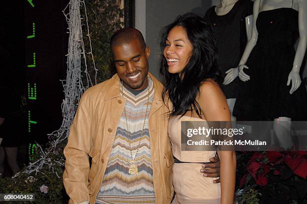 Kanye West and Alexis Phifer attend Stella McCartney's Store Christmas Lighting Hosted By Kanye West at Beverly Hills on December 5, 2006.