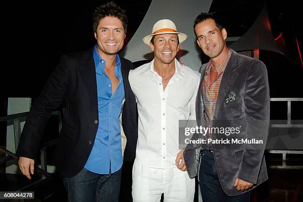 Louis Aguirre, Gary James and Jamie Cardona attend DOLCE 10 CANE Party to Celebrate ART BASEL at Twilo on December 8, 2006 in Miami, FL.