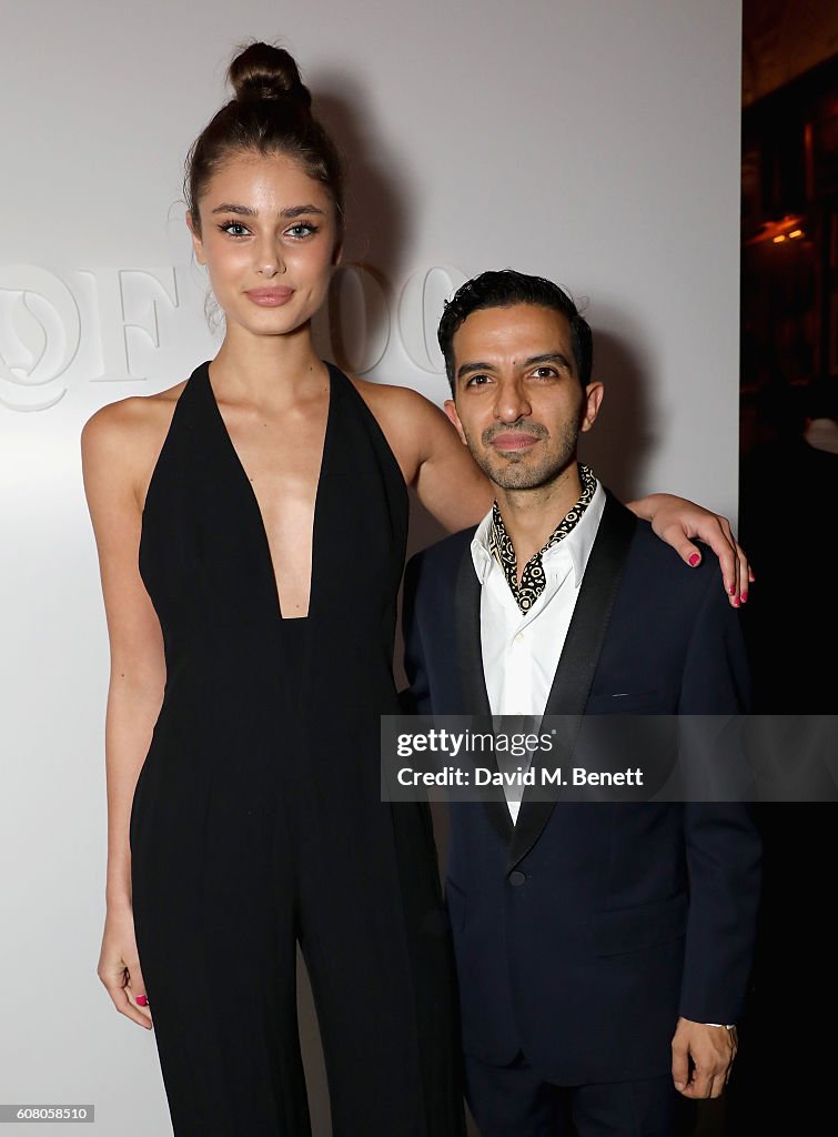 Taylor Hill and Imran Amed attend the Business of Fashion #BoF500