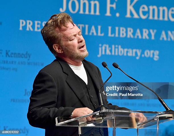 John Mellencamp speaks and sings at the PEN/Song Lyrics Awards for Literary Excellence honoring John Prine and Kathleen Brennan & Tom Waits at the...