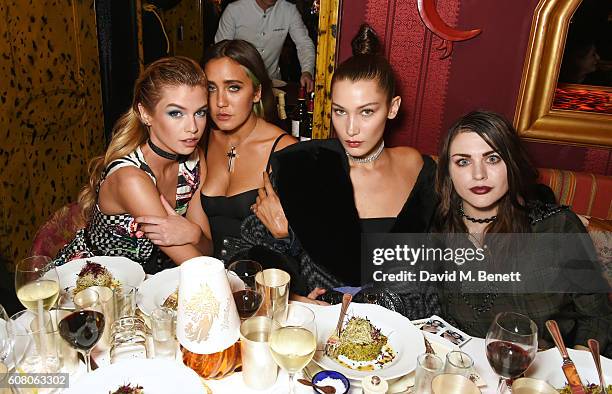 Stella Maxwell, Jesse Jo Stark, Bella Hadid and Frances Bean Cobain attend LOVE Magazine and Marc Jacobs LFW Party to celebrate LOVE 16.5 collector's...