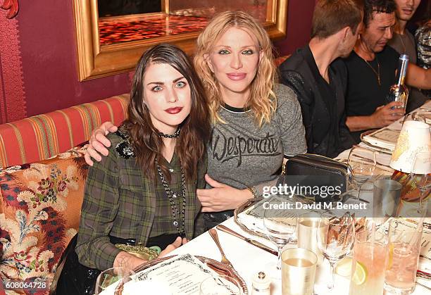 Frances Bean Cobain and Courtney Love attend LOVE Magazine and Marc Jacobs LFW Party to celebrate LOVE 16.5 collector's issue of LOVE and Berlin 1989...