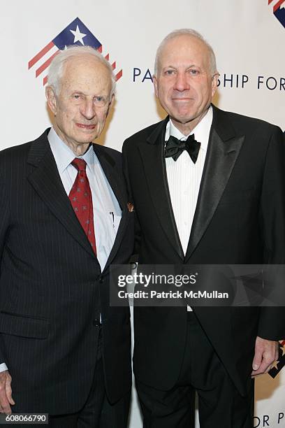 Robert Morganthau and Sam Heyman attend The Partnership for Public Service Gala Honors Senator Joseph Lieberman and Dennis Haysbert at Cipriani's...