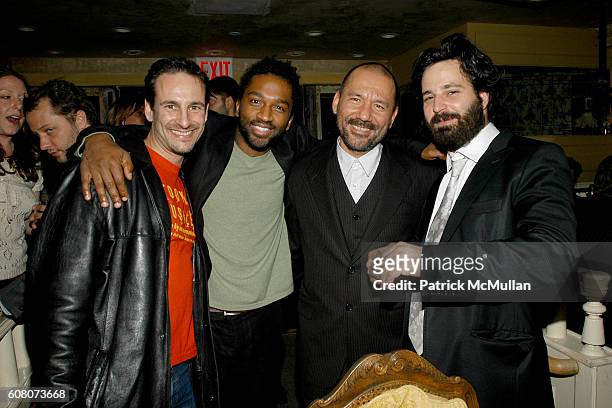 David Schlachet, Cornel Donawa, Serge Becker and Simon Hammerstein attend A Private Dinner to Celebrate LES PERLES DE CHANEL Hosted by Marjorie...