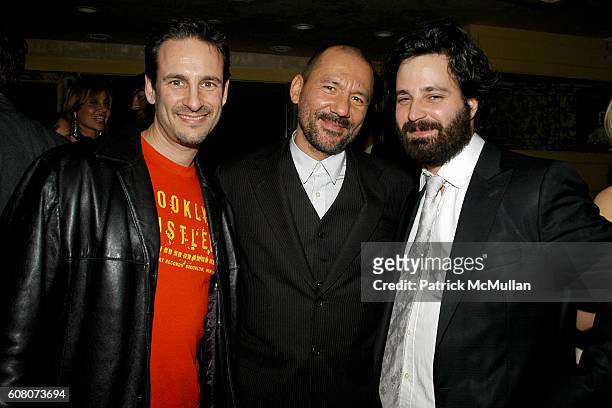 David Schlachet, Serge Becker and Simon Hammerstein attend A Private Dinner to Celebrate LES PERLES DE CHANEL Hosted by Marjorie Gubelmann Raein and...