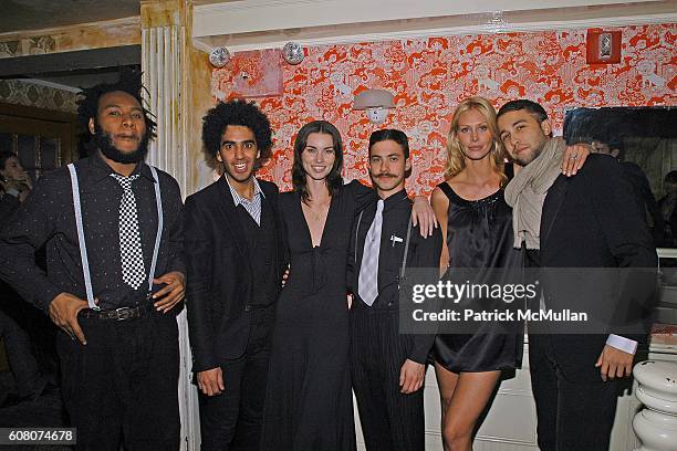 Rich Aybar, ?, Annie Henley, ?, Nina Warthen and Alexander Jones attend A Private Dinner to Celebrate LES PERLES DE CHANEL Hosted by Marjorie...