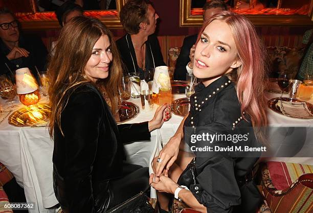 Sara Macdonald and Mary Charteris attend LOVE Magazine and Marc Jacobs LFW Party to celebrate LOVE 16.5 collector's issue of LOVE and Berlin 1989 at...