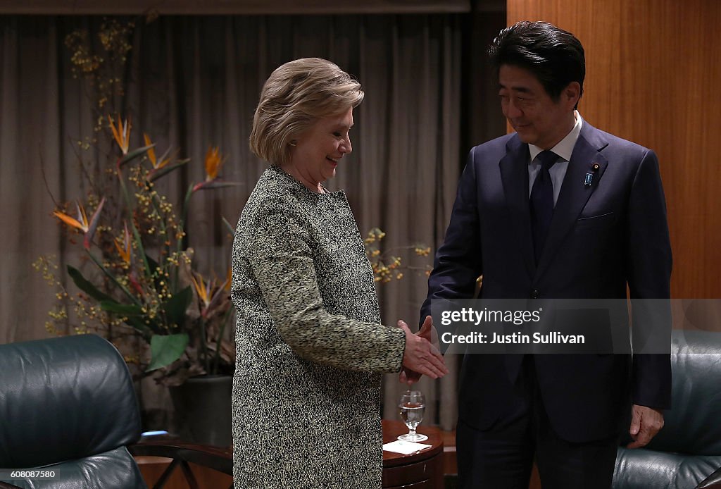 Hillary Clinton Meets With World Leaders Attending In New York For United Nations General Assembly