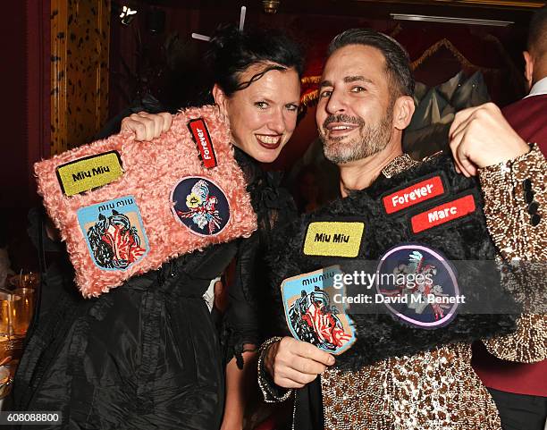 Katie Grand and Marc Jacobs attend the LOVE Magazine and Marc Jacobs LFW Party to celebrate LOVE 16.5 collector's issue of LOVE and Berlin 1989 at...