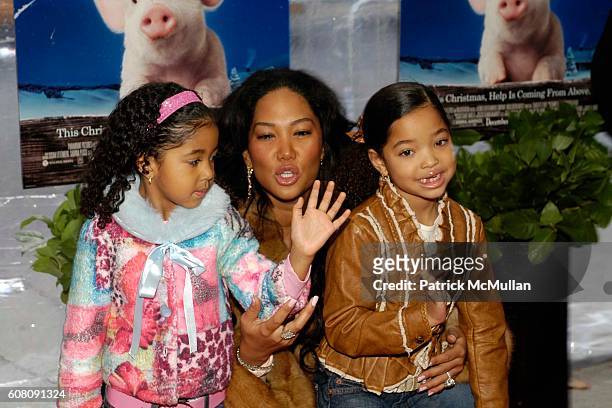 Aoki Lee Simmons,Kimora Lee Simmons, Ming Lee Simmons attend A Special Screening of Paramount Pictures' and Walden Media's "CHARLOTTE'S WEB" at...