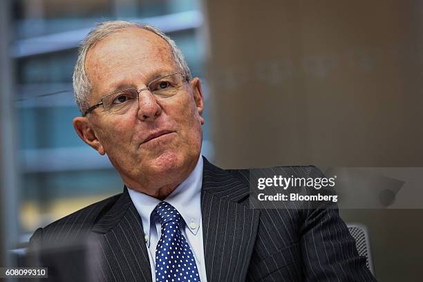 Pedro Pablo Kuczynski, president of Peru, listens during an interview in New York, U.S., on Monday, Sept. 19, 2016. Kuczynski is looking to revive...