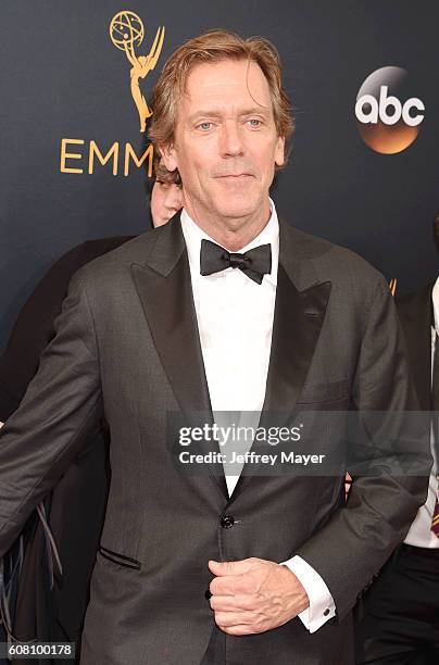 Actor Hugh Laurie arrives at the 68th Annual Primetime Emmy Awards at Microsoft Theater on September 18, 2016 in Los Angeles, California.