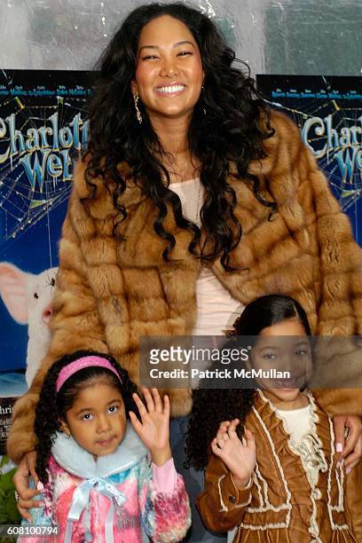 Aoki Lee Simmons,Kimora Lee Simmons, Ming Lee Simmons attend A Special Screening of Paramount Pictures' and Walden Media's "CHARLOTTE'S WEB" at...