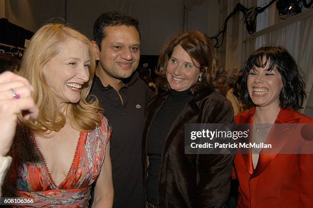 Naeem Khan, Patricia Clarkson, Lorraine Bracco and Fairuza Balk attend Naeem Khan Fall 2006 Fashion Show at The Tent at Bryant Park on February 5,...