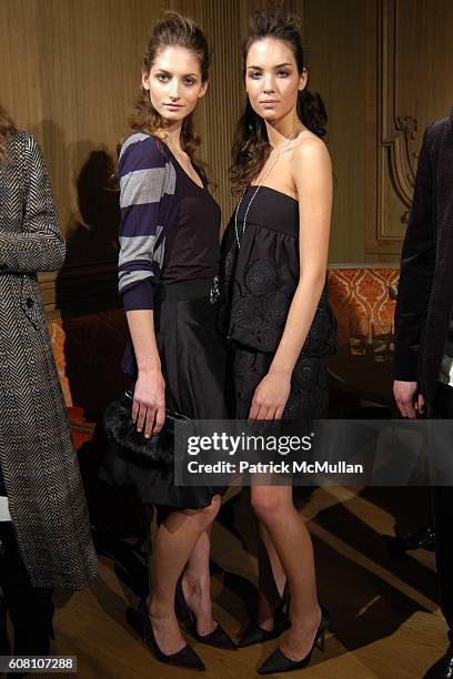 Models Backstage at Adam + Eve Fall 2006 Presentation at Buddakan on February 6, 2006 in New York City.