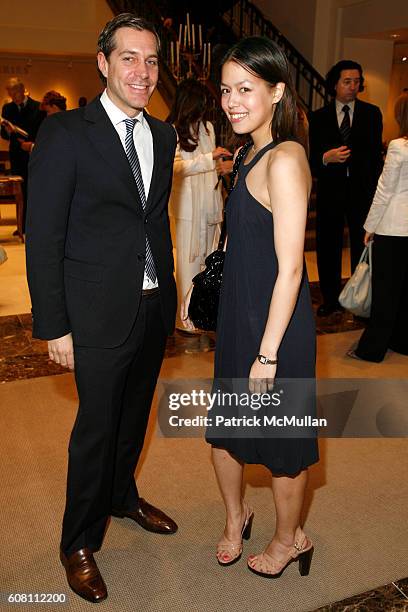 Christian Leone and Vanessa Lawrence attend GIORGIO ARMANI PRIVE Spring/Summer 2007 Collection and CHRISTIE'S Post War & Contemporary Art Sale at...