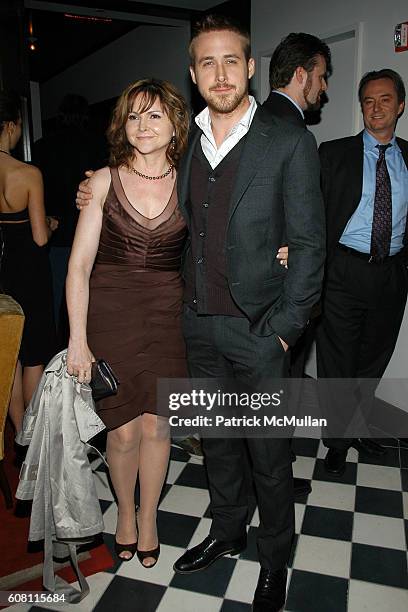 Donna Gosling and Ryan Gosling attend THE CINEMA SOCIETY & HUGO BOSS after party for "FRACTURE" at Gramercy Park Hotel on April 17, 2007 in New York...