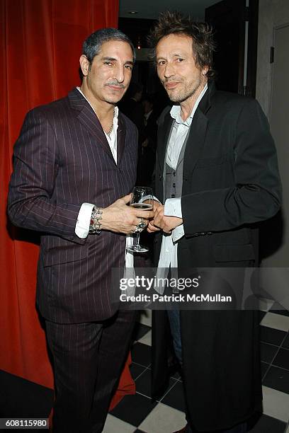 Nur Khan and Michael Wincott attend THE CINEMA SOCIETY & HUGO BOSS after party for "FRACTURE" at Gramercy Park Hotel on April 17, 2007 in New York...