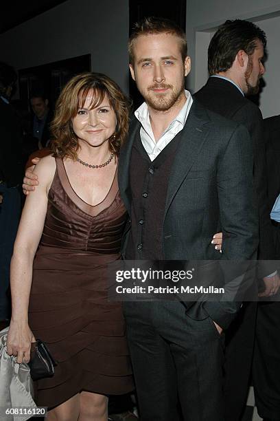 Donna Gosling and Ryan Gosling attend THE CINEMA SOCIETY & HUGO BOSS after party for "FRACTURE" at Gramercy Park Hotel on April 17, 2007 in New York...