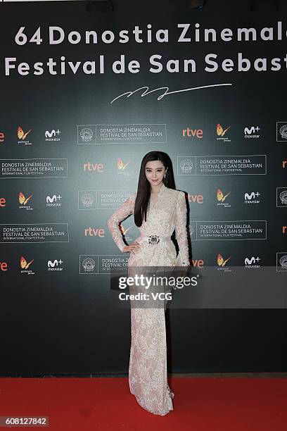 Actress Fan Bingbing attends "I Am Not Madame Bovary" photocall during the 64th San Sebastian International Film Festival on September 18, 2016 in...