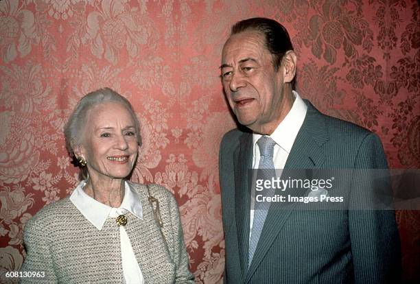 Jessica Tandy and Rex Harrison circa 1990 in New York City.