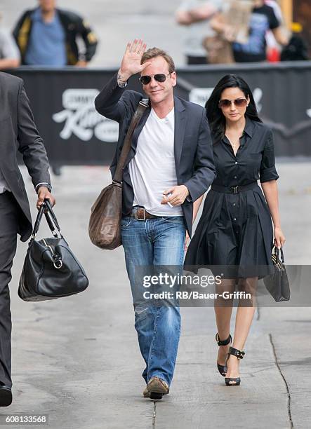 Kiefer Sutherland is seen at 'Jimmy Kimmel Live' on September 19, 2016 in Los Angeles, California.