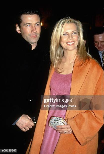 Alec Baldwin and Kim Basinger attends the Premiere of "Ready To Wear" circa 1994 in New York City.