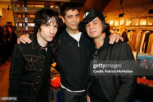 Jesse Malin, Dave Bason and Rene Mata attend JOHN VARVATOS Hosts a Special Acoustic Performance by IAN HUNTER in Celebration of His Latest Release...