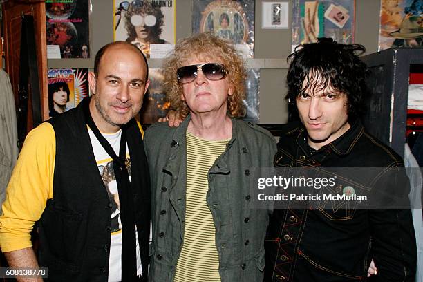 John Varvatos, Ian Hunter and Jesse Malin attend JOHN VARVATOS Hosts a Special Acoustic Performance by IAN HUNTER in Celebration of His Latest...