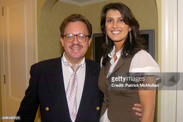 Gregory Speck and Diana Bianchini attend MICHAEL S SMITH AGRARIA COLLECTION LAUNCH at Lowell Hotel on April 18, 2007.