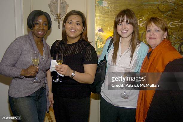 Monica C., Grace Alonso, Brook Denley and Jacqui Farina attend MICHAEL S SMITH AGRARIA COLLECTION LAUNCH at Lowell Hotel on April 18, 2007.