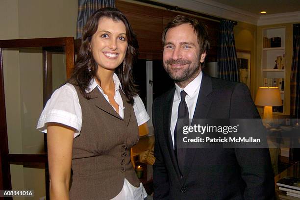 Diana Bianchini and James Costos attend MICHAEL S SMITH AGRARIA COLLECTION LAUNCH at Lowell Hotel on April 18, 2007.