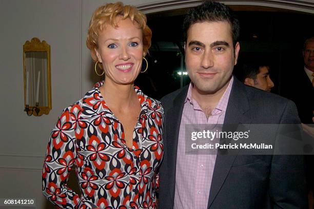 Carrie Furlong and Peter Tarulli attend MICHAEL S SMITH AGRARIA COLLECTION LAUNCH at Lowell Hotel on April 18, 2007.