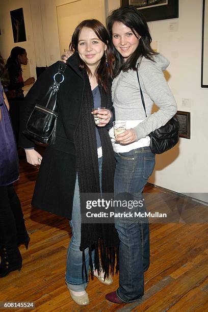 Marianne Koch and Monica Goff attend Art Show for Andrew Castrucci Hosted by Carlo von Zeitschel at Home of Carlo von Zeitschel on April 20, 2007 in...